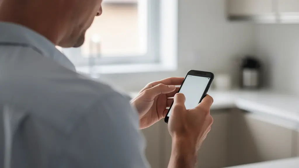 Personne vérifiant l'immatriculation ORIAS d'un courtier sur smartphone